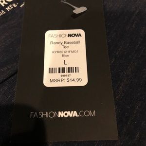 Fashion Nova Shirts - Dark and light blue pocket t shirt NWT Fashion Nova Shirts - Dark and light blue pocket t shirt NWT